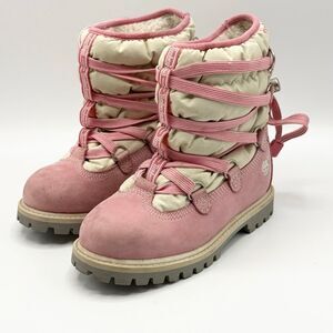 Timberland Sherpa Lined Pink Winter Boots - Toddler US Size 11.5 / EU 29 // 7281